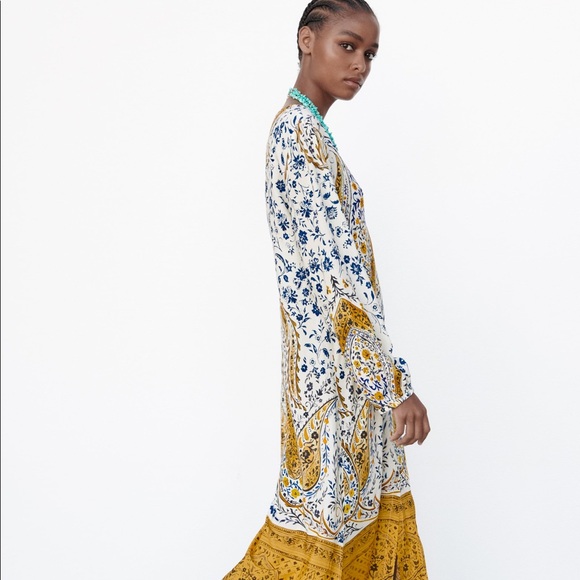 NWT Zara Printed Floral Tunic Dress - Picture 5 of 5